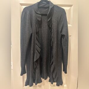 Magaschoni Gray Ruffled Women's Sweater